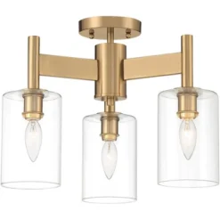 Possini Euro Design Lantico Modern Ceiling Light Semi Flush Mount Fixture 17" Wide Gold 3-Light Clear Glass For Bedroom Kitchen Living Room Hallway 5 Possini Euro Design Lantico Modern Ceiling Light Semi Flush Mount Fixture 17" Wide Gold 3-Light Clear Glass For Bedroom Kitchen Living Room Hallway -Famous Lighting Store GUEST 864fffdc a387 4b41 9809 adca2d2ef6e4