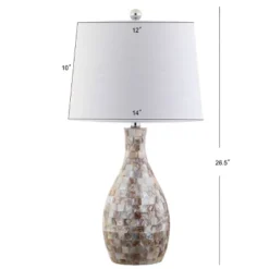 26.5" Verna Seashell Table Lamp (Includes LED Light Bulb) Beige - JONATHAN Y 4 26.5" Verna Seashell Table Lamp (Includes LED Light Bulb) Beige - JONATHAN Y -Famous Lighting Store GUEST 866824f8 e540 4d1f 9216 ce982030f072