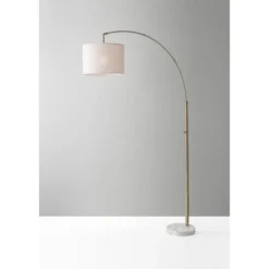 73.5" Bowery Arc Lamp Antique Brass - Adesso