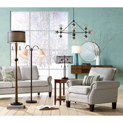 360 Lighting Modern Floor Lamp 56" Tall Dark Bronze Twin Arm Adjustable Gooseneck Neutral Cotton Drum Shade for Living Room Reading Bedroom 360 Lighting Modern Floor Lamp 56" Tall Dark Bronze Twin Arm Adjustable Gooseneck Neutral Cotton Drum Shade For Living Room Reading Bedroom -Famous Lighting Store GUEST 8778746e a651 4f25 bf32 7ca27c5ef7ef