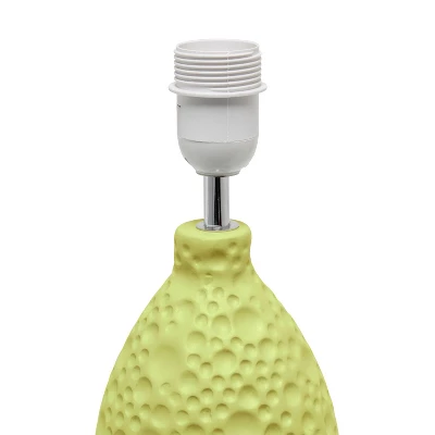 14.17" Traditional Ceramic Texture Thumbprint Tear Drop Table Desk Lamp with Tapered White Shade Green - Creekwood Home 14.17" Traditional Ceramic Texture Thumbprint Tear Drop Table Desk Lamp With Tapered White Shade Green - Creekwood Home -Famous Lighting Store GUEST 87a52a43 bdba 40e3 a96f 71d35b69220c