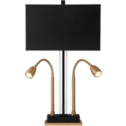 Possini Euro Design Griffin Modern Gooseneck Desk Lamp 31" Tall Gold With USB Charging Port Black Metal Rectangular Shade For Bedroom Living Room Kids 8 Possini Euro Design Griffin Modern Gooseneck Desk Lamp 31" Tall Gold With USB Charging Port Black Metal Rectangular Shade For Bedroom Living Room Kids -Famous Lighting Store GUEST 8961ed33 5970 4a22 a9a6 17f870e7a3a0