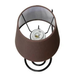 19" Contemporary Metal Winding Ivy Table Desk Lamp With Brown Fabric Shade - Creekwood Home 6 19" Contemporary Metal Winding Ivy Table Desk Lamp With Brown Fabric Shade - Creekwood Home -Famous Lighting Store GUEST 8b227d30 0d98 486a 9d7c b33f8280b1fc