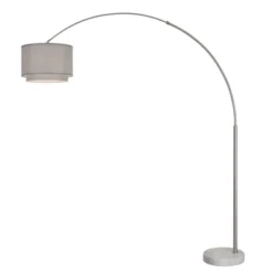 FC Design Modern 81" Tall Standing Adjustable Arched Floor Lamp With Double Drum Shade And Marble Base -Famous Lighting Store GUEST 8b637233 7110 426e a8a1 064c20c394e1