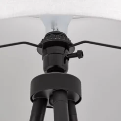 61.25" Metal Tripod Floor Lamp With Linen Shade Black/White - Cresswell Lighting 5 61.25" Metal Tripod Floor Lamp With Linen Shade Black/White - Cresswell Lighting -Famous Lighting Store GUEST 8ddfe060 db7e 41b3 8206 85368b100c03