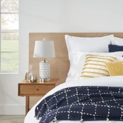 21" Grey/White Patterned Concrete Table Lamp - Nourison -Famous Lighting Store GUEST 8e23e218 a121 4dba aef9 87a693c7142d