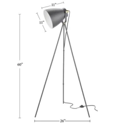 57" Industrial Adjustable Tripod Spotlight Floor Lamp - Nourison -Famous Lighting Store GUEST 8e507516 1155 47d7 9e21 7a12ca8d68ca