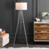 60" Metal/Crystal Surveyor's Tripod Floor Lamp (Includes LED Light Bulb) Chrome - Jonathan Y -Famous Lighting Store GUEST 8e9d4a4f 4ccf 41d9 9504 6c5c9f23c8b8