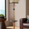 Franklin Iron Works Hunter Rustic Floor Lamp With Tray Table 64 3/4" Tall Faux Wood Bronze USB Charging Port Oatmeal Linen Drum Shade For Living Room 2 Franklin Iron Works Hunter Rustic Floor Lamp With Tray Table 64 3/4" Tall Faux Wood Bronze USB Charging Port Oatmeal Linen Drum Shade For Living Room -Famous Lighting Store GUEST 9114f4ac 0d4d 4ba7 b04a f778c16eea2b