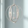 Possini Euro Design Spherical Brushed Nickel Pendant Chandelier 16" Wide Modern Orb 3-Light Fixture For Dining Room House Foyer Kitchen Island Bedroom -Famous Lighting Store GUEST 911a7a0e b2fe 441b 8147 623e02e6c9c9