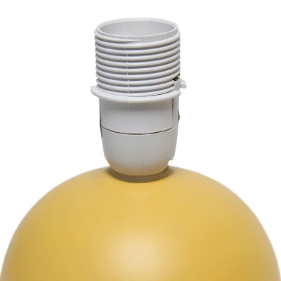 8.66" Petite Ceramic Orb Base Bedside Table Desk Lamp with Matching Tapered Drum Fabric Shade Yellow - Creekwood Home 8.66" Petite Ceramic Orb Base Bedside Table Desk Lamp With Matching Tapered Drum Fabric Shade Yellow - Creekwood Home -Famous Lighting Store GUEST 9126fb97 e535 4cdc 92bd 785e9e21af53