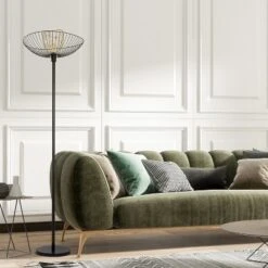 71" Demi Painted Metal 1-Light Floor Lamp With Black And Gold Painted Metal Shade - River Of Goods 6 71" Demi Painted Metal 1-Light Floor Lamp With Black And Gold Painted Metal Shade - River Of Goods -Famous Lighting Store GUEST 91a1a1b2 d804 4f8b 9e0e 5950147a5487