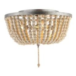 15" Wood/Metal LED Allison Flush Mount - JONATHAN Y -Famous Lighting Store GUEST 9280ba3c 347e 4467 bd8e cef532414a52