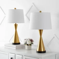 (Set Of 2) 26" Colton Classic French Country Iron LED Table Lamp With USB Charging Port (Includes LED Light Bulb) - JONATHAN Y -Famous Lighting Store GUEST 9499d776 4519 4d1a 8261 664d86e26f7f