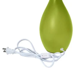 18.11" Traditional Standard Ceramic Dewdrop Table Desk Lamp With Matching Fabric Shade Green - Creekwood Home -Famous Lighting Store GUEST 95a1c77e 7dad 4546 abfe 8dda5c3990e8