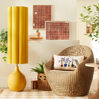 Floor Lamp Yellow Ceramic with Elongated Shade (Includes LED Light Bulb) - Opalhouse™ designed with Jungalow™ Floor Lamp Yellow Ceramic With Elongated Shade (Includes LED Light Bulb) - Opalhouse™ Designed With Jungalow™ -Famous Lighting Store GUEST 95b449fe 3e14 4047 9981 8f535191462d