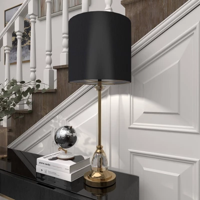 Metal Buffet Lamp with Drum Shade Black - Olivia & May Metal Buffet Lamp With Drum Shade Black - Olivia & May -Famous Lighting Store GUEST 9699182c 9094 4640 9d8d 9239dab632c4