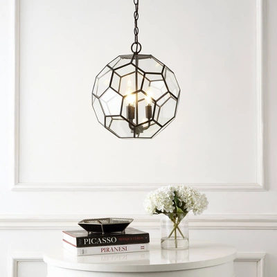 13.5" 3-Light Bee Modern Farmhouse Iron/Glass LED Pendant Oil Rubbed Bronze/Clear - JONATHAN Y 13.5" 3-Light Bee Modern Farmhouse Iron/Glass LED Pendant Oil Rubbed Bronze/Clear - JONATHAN Y -Famous Lighting Store GUEST 96d3743f 58c2 4153 b2bb a9c1d2bfff76