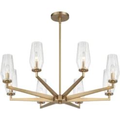 Possini Euro Design Byzantium Warm Gold Chandelier 35" Wide Modern Clear Glass Shade 8-Light Fixture For Dining Room Foyer Kitchen Island Entryway 6 Possini Euro Design Byzantium Warm Gold Chandelier 35" Wide Modern Clear Glass Shade 8-Light Fixture For Dining Room Foyer Kitchen Island Entryway -Famous Lighting Store GUEST 96f1b90d ba71 4ec3 9a0b e808bfbd254d