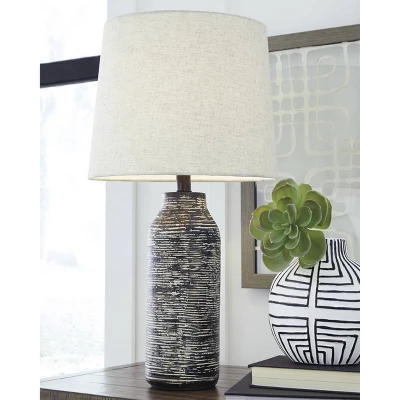 Set of 2 Mahima Paper Table Lamps Black/White - Signature Design by Ashley Set Of 2 Mahima Paper Table Lamps Black/White - Signature Design By Ashley -Famous Lighting Store GUEST 976545d7 ec7a 4eee a9d5 b5a160619637