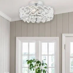 11.5" Olivia Semi-Flush Mount Pendant Metallic Silver - River Of Goods -Famous Lighting Store GUEST 99472227 01d7 43d5 b19f c089c5522d09