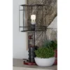 10" X 21" Industrial Accent Lamp With Iron Wire Cage Shade Red/Black - Olivia & May -Famous Lighting Store GUEST 99b3cff1 9b9b 497c 940d 5dcb6594aca5