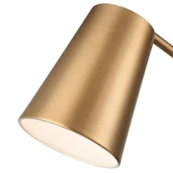 360 Lighting Industrial Modern Desk Lamp With USB And AC Power Outlet 23.5" High Antique Brass Metal For Living Room Bedroom House Bedside -Famous Lighting Store GUEST 9ae329aa ecd9 4387 b642 e7edc0e05733