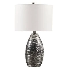 Livy Ceramic Table Lamp Silver Base/White Shade - Hampton Hill 3 Livy Ceramic Table Lamp Silver Base/White Shade - Hampton Hill -Famous Lighting Store GUEST 9b7fd313 123b 4756 8cb5 eba77d1415f3
