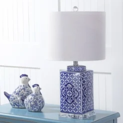 23" Choi Chinoiserie Table Lamp (Includes LED Light Bulb) Blue - JONATHAN Y -Famous Lighting Store GUEST 9c2a9a05 37fa 4b8e b8c8 a3f61ad9116c
