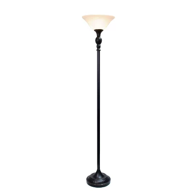 1 Light Torchiere Floor Lamp with Marbleized Glass Shade Black/Brown - Elegant Designs 1 Light Torchiere Floor Lamp With Marbleized Glass Shade Black/Brown - Elegant Designs -Famous Lighting Store GUEST 9c7b0ee6 9f8f 459f a52f 4103aa72dce2