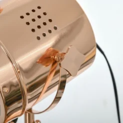 HOMCOM Vintage Tripod Floor Lamp, Height Adjustable Nautical Spotlight With Wood Legs, E12 Lamp Base For Living Room, Bedroom, Gray And Rose Gold -Famous Lighting Store GUEST 9d255605 0c5d 40e8 b204 e1589361c09a