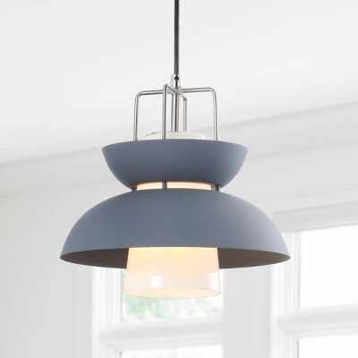 11" Metal Paul Farmhouse Pendant (Includes Energy Efficient Light Bulb) Gray - JONATHAN Y 11" Metal Paul Farmhouse Pendant (Includes Energy Efficient Light Bulb) Gray - JONATHAN Y -Famous Lighting Store GUEST 9ea85363 139d 46e1 972f bb79aa19ae20