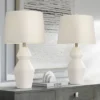 360 Lighting Modern Table Lamps 26" High Set Of 2 White Gourd Fabric Tapered Drum Shade For Bedroom Living Room House Home Bedside Nightstand Office 1 360 Lighting Modern Table Lamps 26" High Set Of 2 White Gourd Fabric Tapered Drum Shade For Bedroom Living Room House Home Bedside Nightstand Office -Famous Lighting Store GUEST 9ef77d5c 1c0a 4f23 8a3a e78111df6f67