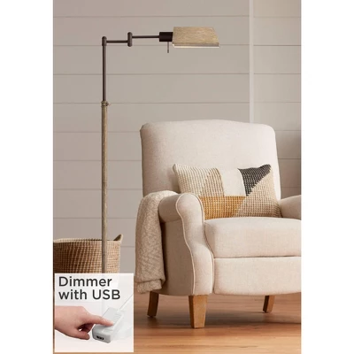 Regency Hill Rustic Farmhouse Pharmacy Floor Lamp with USB Charging Port 54" Tall Bronze Faux Wood Adjustable Swing Arm for Living Room Reading Office Regency Hill Rustic Farmhouse Pharmacy Floor Lamp With USB Charging Port 54" Tall Bronze Faux Wood Adjustable Swing Arm For Living Room Reading Office -Famous Lighting Store GUEST a0b68b9e af3c 4c28 92e9 8b854af68ee5