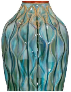 360 Lighting Rocco Modern Mid Century Table Lamps 30" Tall Set Of 2 Blue Teal Glaze Ceramic Linen Drum Shade For Bedroom Living Room Nightstand Home -Famous Lighting Store GUEST a1b71740 5a73 46c7 9a8a 5db6531f8b34