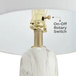 360 Lighting Maceao Modern Table Lamps 28" Tall Set Of 2 White Faux Marble Tapered Drum Shade For Bedroom Living Room Bedside Nightstand Office House 5 360 Lighting Maceao Modern Table Lamps 28" Tall Set Of 2 White Faux Marble Tapered Drum Shade For Bedroom Living Room Bedside Nightstand Office House -Famous Lighting Store GUEST a3a3978b d868 4ab9 b095 41d0f6d627f2