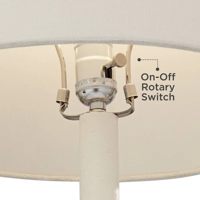 360 Lighting Modern Table Lamps 24 1/2" High Set of 2 White Sculpture Fabric Cone Shade for Bedroom Living Room House Home Bedside Nightstand Office 360 Lighting Modern Table Lamps 24 1/2" High Set Of 2 White Sculpture Fabric Cone Shade For Bedroom Living Room House Home Bedside Nightstand Office -Famous Lighting Store GUEST a4ea5949 be47 47b9 826d e5939a21e32a