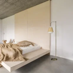 66" Lucia Brass Metal And Rattan Coastal Floor Lamp - River Of Goods -Famous Lighting Store GUEST a7cb01e2 852b 431f aa70 9b02c5ebd0db