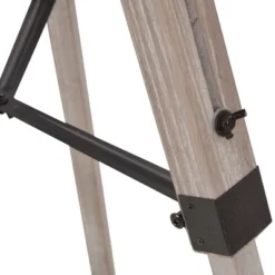 HOMCOM Industrial Style Tripod Floor Lamp, Vintage Spotlight Reading Lamp With Wooden Metal Legs, Wood And Black -Famous Lighting Store GUEST a9043081 187f 46d8 bb75 ba29b2721886