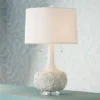 Possini Euro Design Natalia Modern Country Cottage Table Lamp 27" Tall White Ceramic Glaze Textured Floral Drum Shade For Bedroom Living Room Bedside 2 Possini Euro Design Natalia Modern Country Cottage Table Lamp 27" Tall White Ceramic Glaze Textured Floral Drum Shade For Bedroom Living Room Bedside -Famous Lighting Store GUEST a9c912e3 f5b8 4cab 946c 15a04478d642