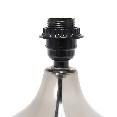 Glass Raindrop Table Lamp with Fabric Shade Smoke Gray - Simple Designs Glass Raindrop Table Lamp With Fabric Shade Smoke Gray - Simple Designs -Famous Lighting Store GUEST ab248390 b6bb 4695 8a3a d8db54d8174b