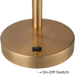 360 Lighting Industrial Modern Desk Lamp With USB And AC Power Outlet 23.5" High Antique Brass Metal For Living Room Bedroom House Bedside -Famous Lighting Store GUEST acbaaffd bdf8 48ca 85cc 4a43cb706170