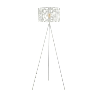 61" Cage Shade Metal Tripod Floor Lamp Ingrid White - River of Goods 61" Cage Shade Metal Tripod Floor Lamp Ingrid White - River Of Goods -Famous Lighting Store GUEST af158ee3 85fc 49c6 892f bfd3d8512d64