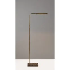 Reader Floor Lamp (Includes LED Light Bulb) Antique Brass - Adesso -Famous Lighting Store GUEST af6d55e3 4a3f 45f8 a8b3 25cbe17da978