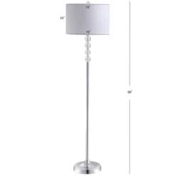 59.5" Crystal/Metal Aubrey Floor Lamp (Includes LED Light Bulb) Clear - JONATHAN Y -Famous Lighting Store GUEST af6fa9ce 86c0 4160 b26d 5afd1f622a6d