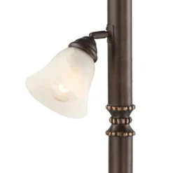 Kathy Ireland Mulholland Vintage Rustic Torchiere Floor Lamp With Side Lights 72" Tall Bronze Tortoise Shell Frosted Glass For Living Room Reading -Famous Lighting Store GUEST b094dd85 51ad 40d2 9fec f8240ed2188e