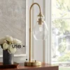 Possini Euro Design Possini Euro Vaile Desk Lamp With Dual USB Ports Warm Gold With Glass Shade -Famous Lighting Store GUEST b0b917ba 3922 4030 bccb 9df10ba72807