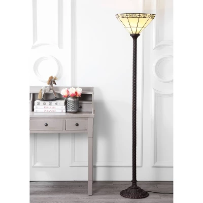 68.57" Moore Tiffany Style Torchiere Floor Lamp (Includes LED Light Bulb) Bronze - JONATHAN Y 68.57" Moore Tiffany Style Torchiere Floor Lamp (Includes LED Light Bulb) Bronze - JONATHAN Y -Famous Lighting Store GUEST b1214109 ee6c 4aae 8251 87647a8da97c