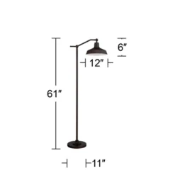 360 Lighting Kayne Rustic Farmhouse Floor Lamp Standing 61" Tall Satin Bronze Metal Downbridge Shade For Living Room Reading Bedroom Office House Home 7 360 Lighting Kayne Rustic Farmhouse Floor Lamp Standing 61" Tall Satin Bronze Metal Downbridge Shade For Living Room Reading Bedroom Office House Home -Famous Lighting Store GUEST b2fa0ce1 d747 4f04 81fc 138ff7fd7fc4