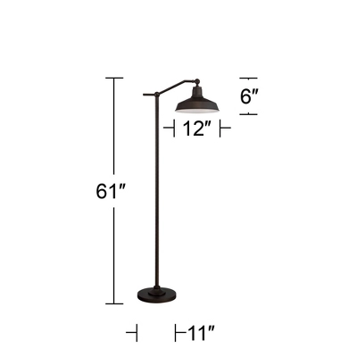 360 Lighting Kayne Rustic Farmhouse Floor Lamp Standing 61" Tall Satin Bronze Metal Downbridge Shade for Living Room Reading Bedroom Office House Home 360 Lighting Kayne Rustic Farmhouse Floor Lamp Standing 61" Tall Satin Bronze Metal Downbridge Shade For Living Room Reading Bedroom Office House Home -Famous Lighting Store GUEST b2fa0ce1 d747 4f04 81fc 138ff7fd7fc4